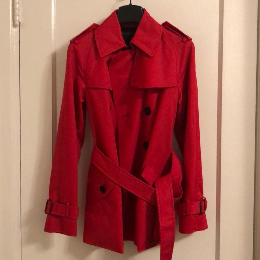Red Coach Mid-length Trench Coat